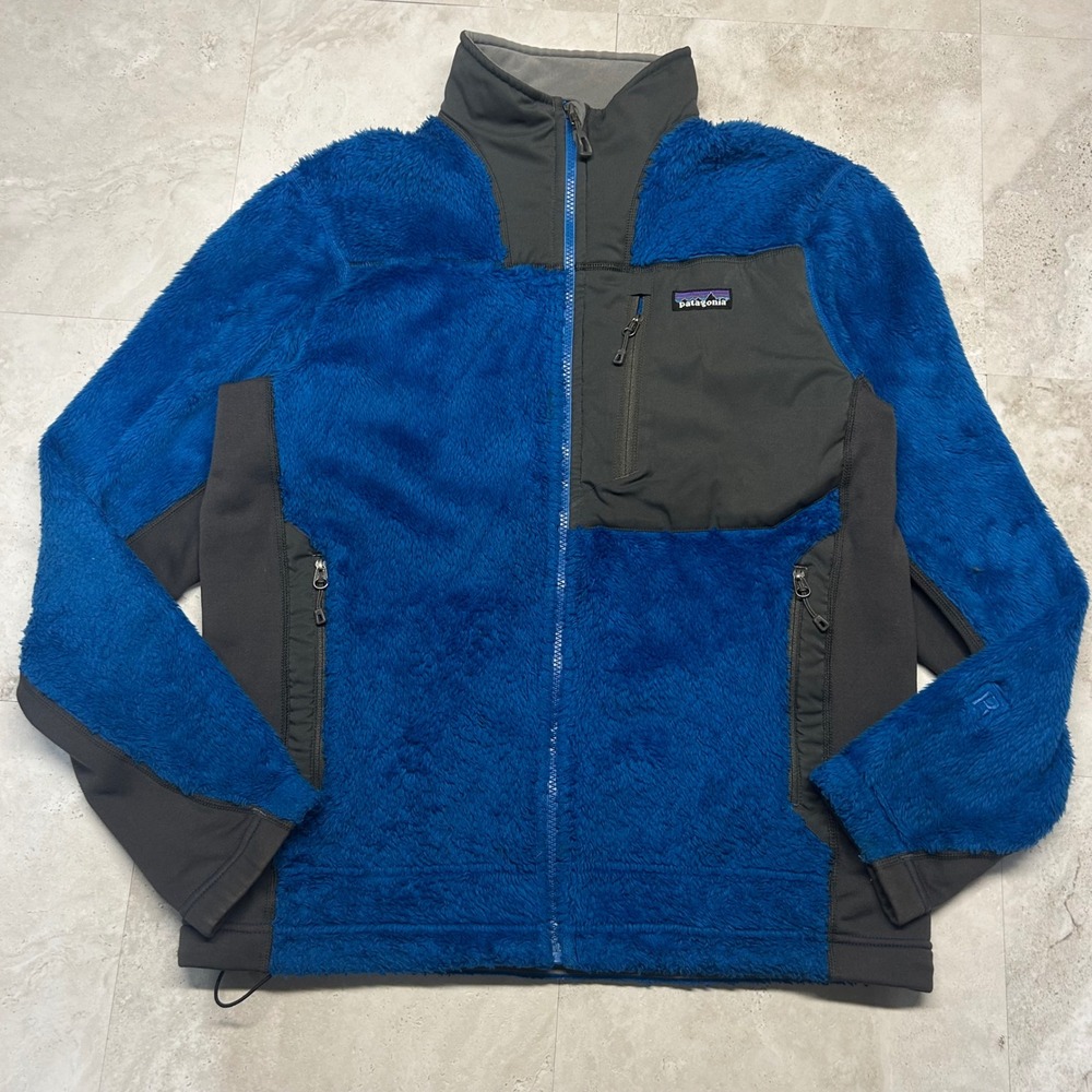 Patagonia R3 Hi-Loft Fleece Jacket Blue Mens Size M Vintage Polartec Thermal Pro